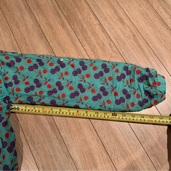 Sack’s Silk Blend Long Sleeve Teal Button Blouse size 1 - Picture 11 of 11